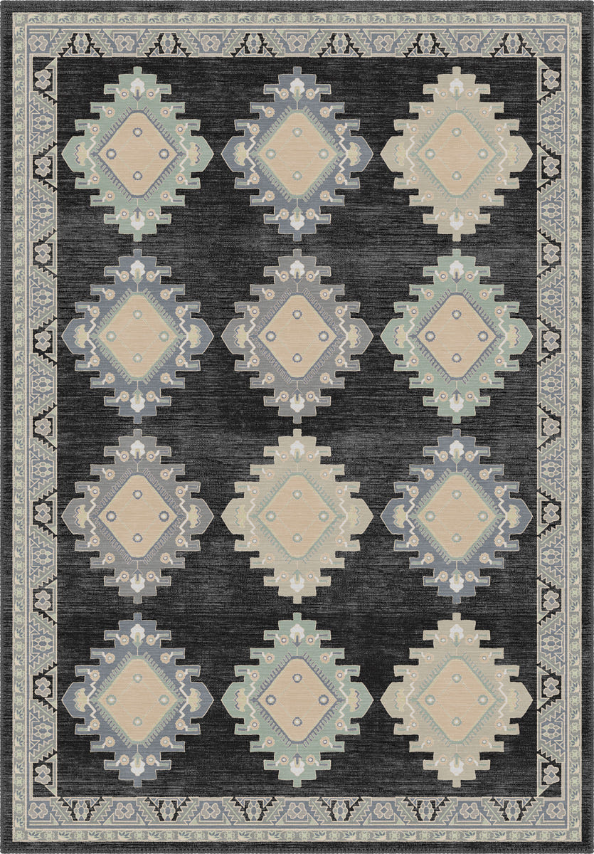 Taos Charcoal Navajo Inspired Rug