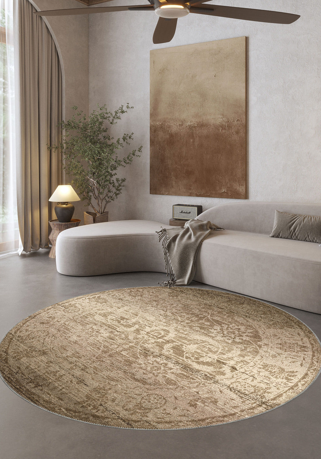 Eliana Brown Vintage Washable Rug
