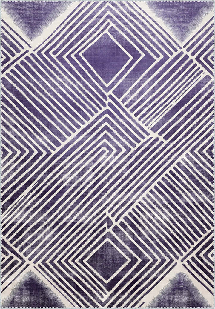 Bram Purple Modern Rug