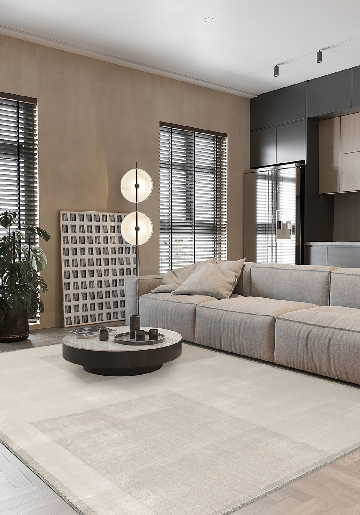 Aisling Neutral Washable Rug