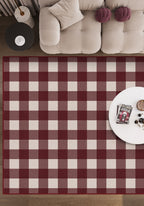 Jove Checkered Red Rug