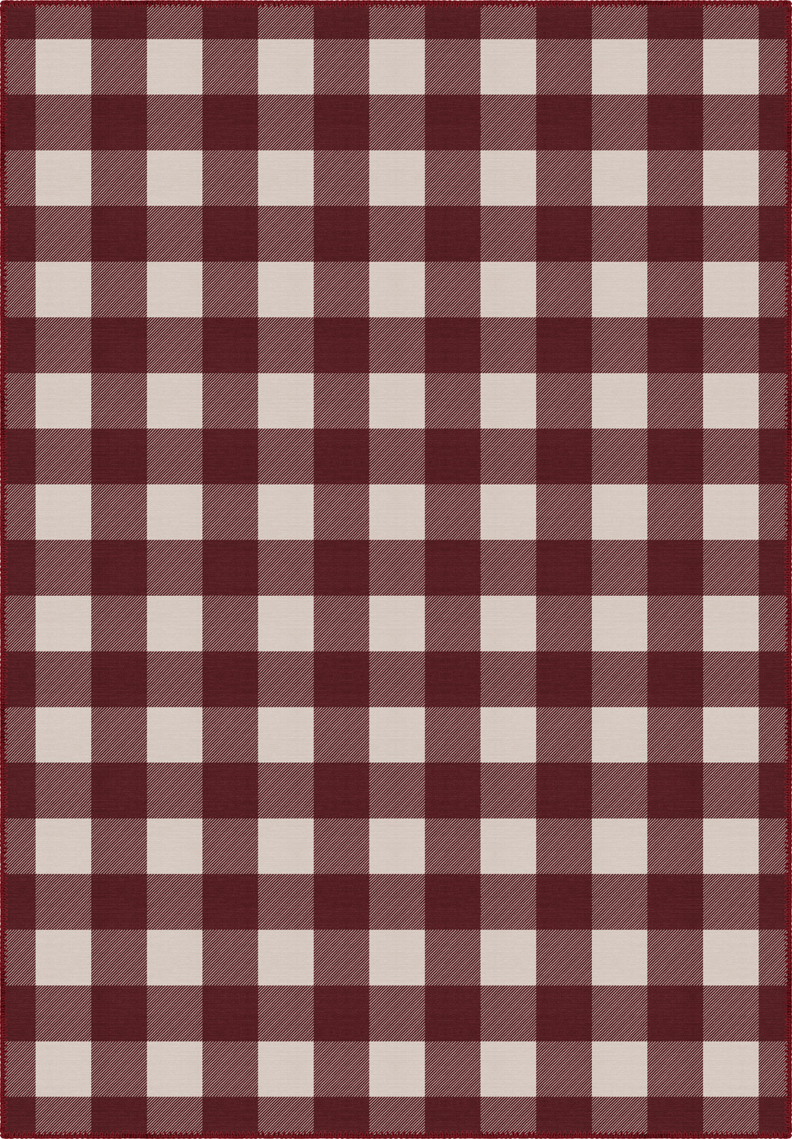 Jove Checkered Red Rug