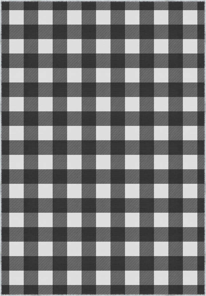 Jove Checkered Black and White Rug