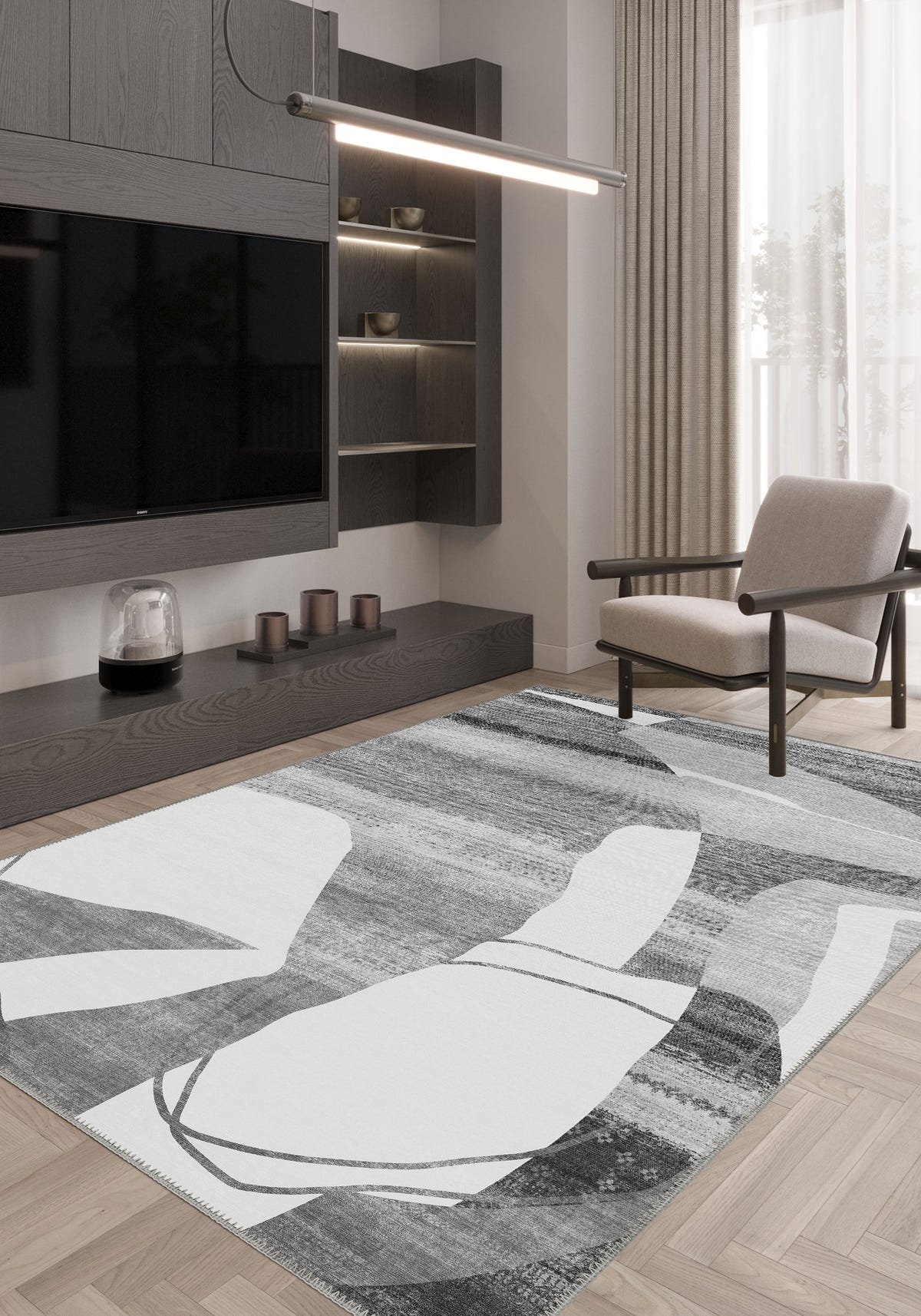 Dax Grey Art Deco Rug