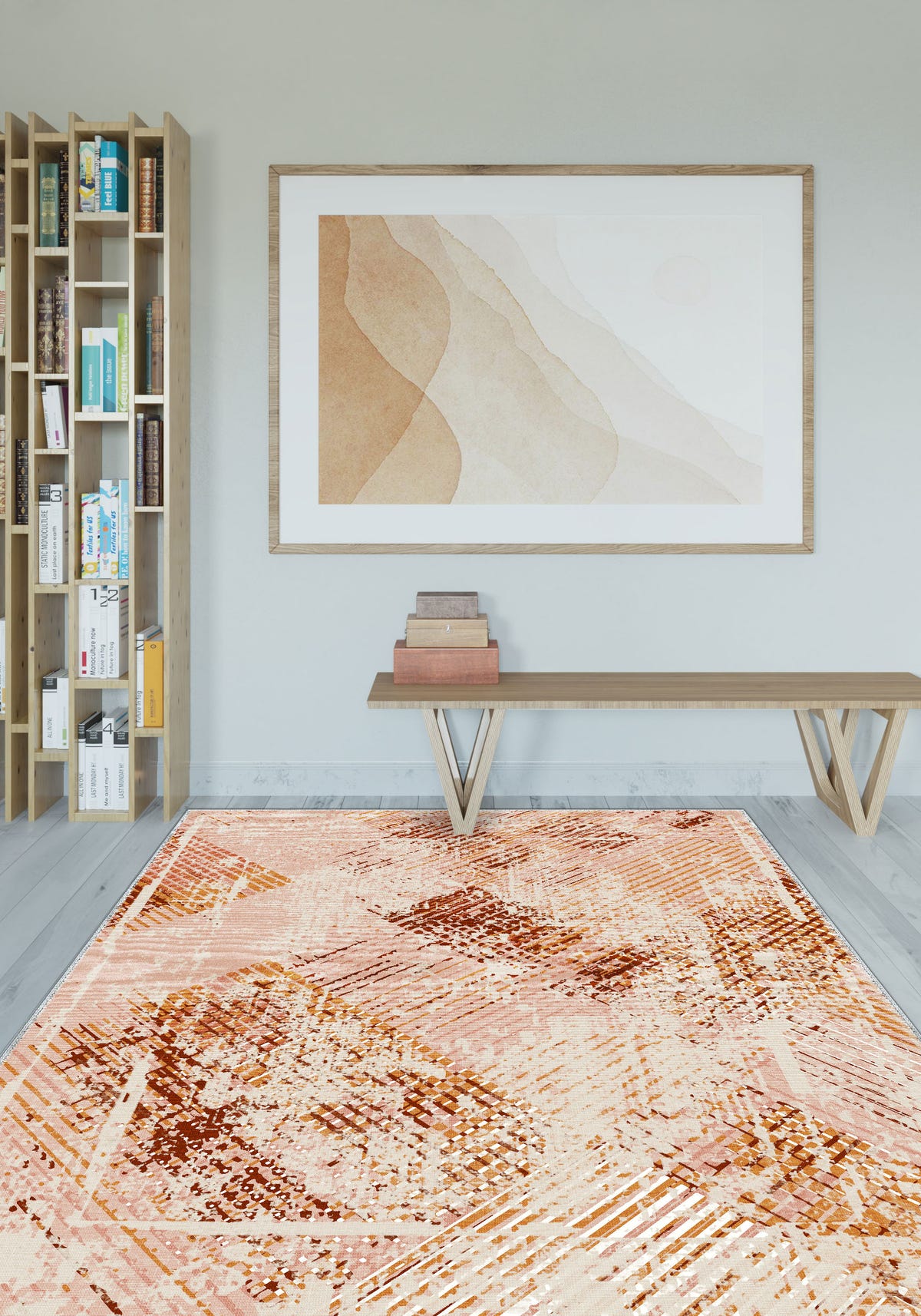 Briar Orange Geometric Rug