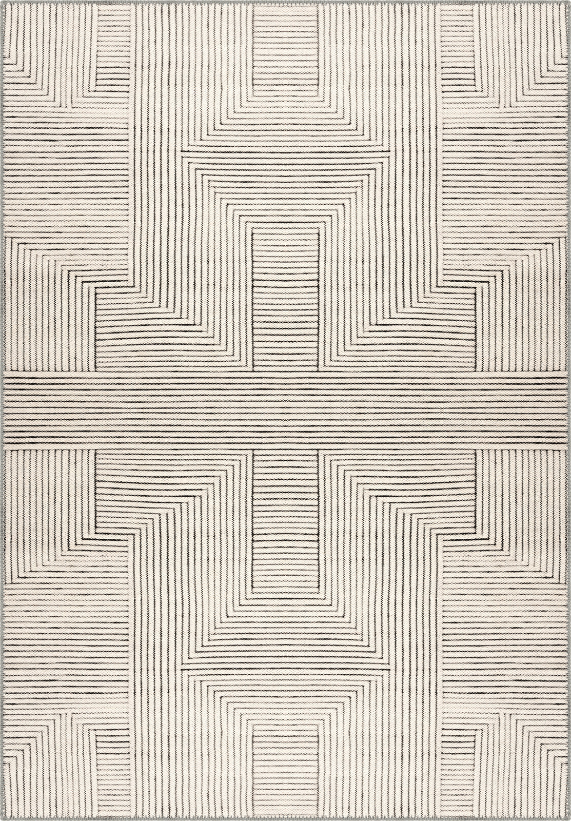 Theron Geometric Beige Rug