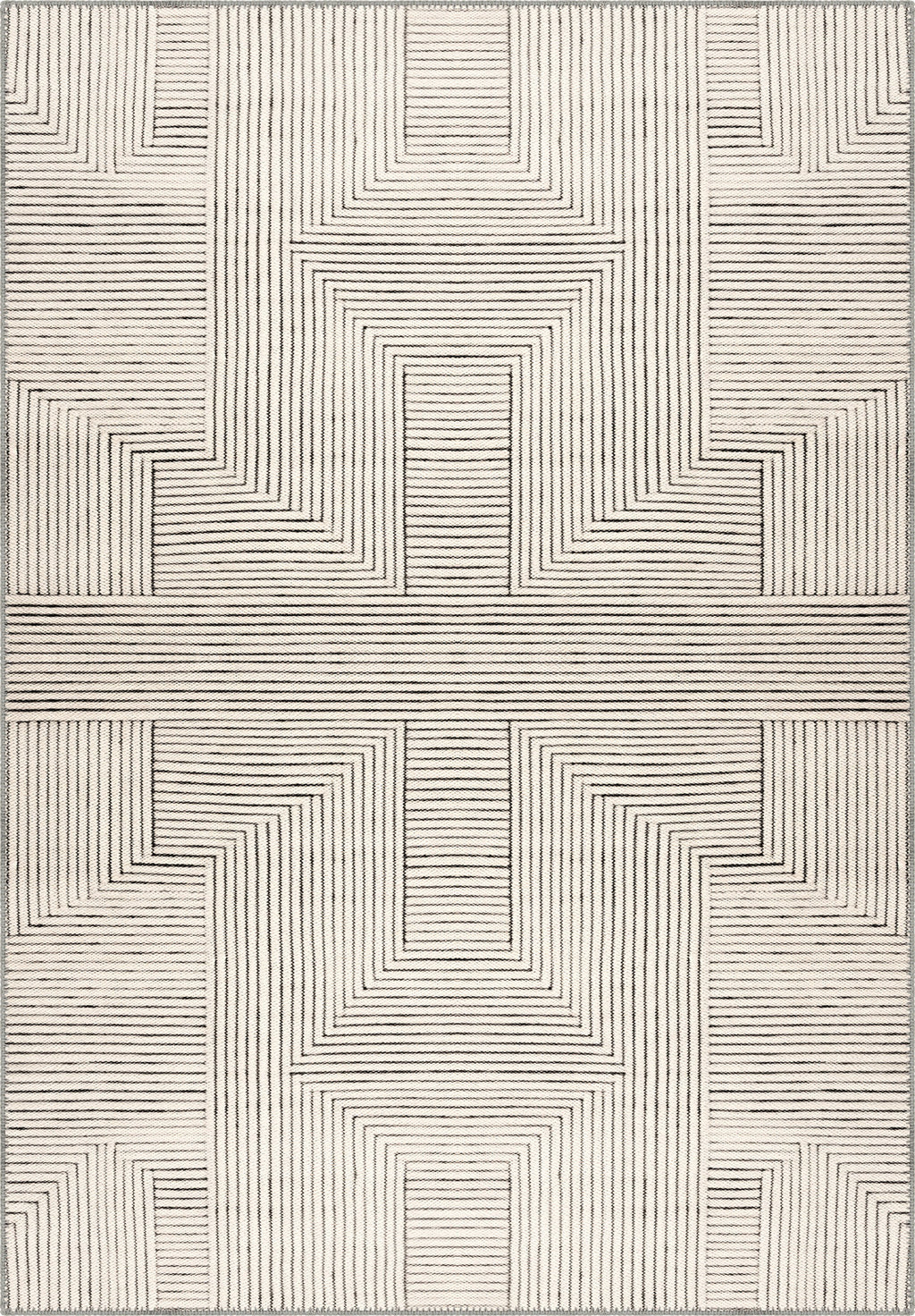 Theron Geometric Beige Rug