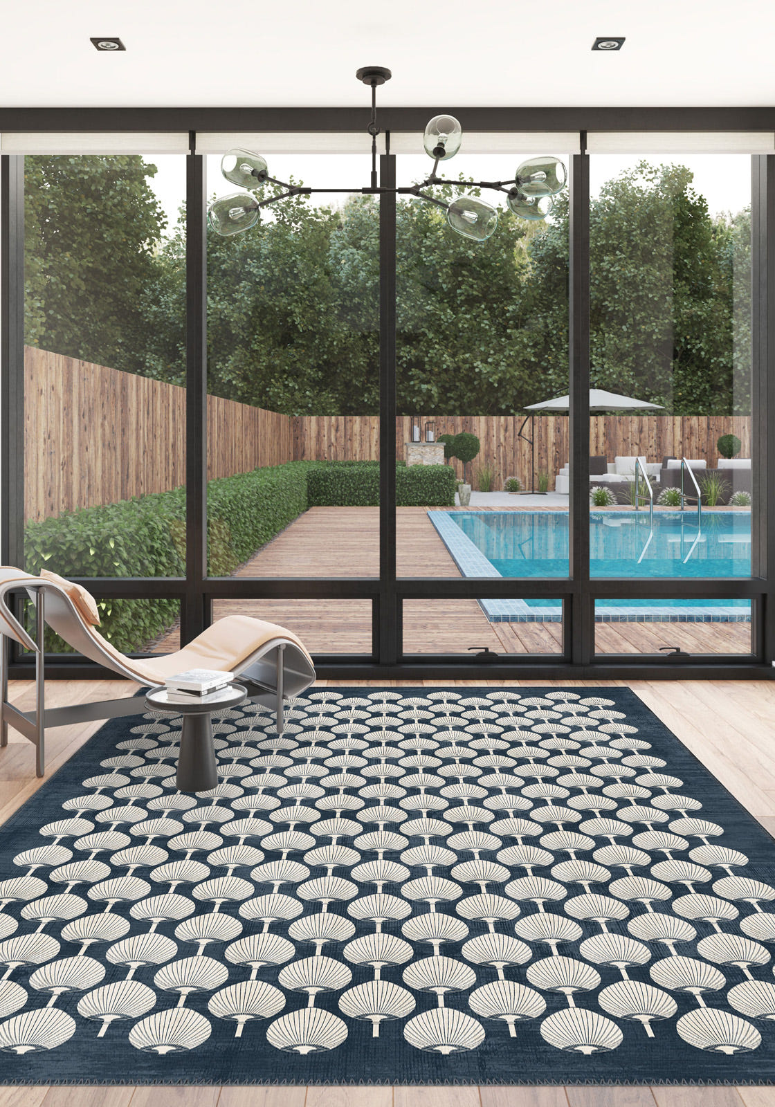 Solon Blue Modern Rug