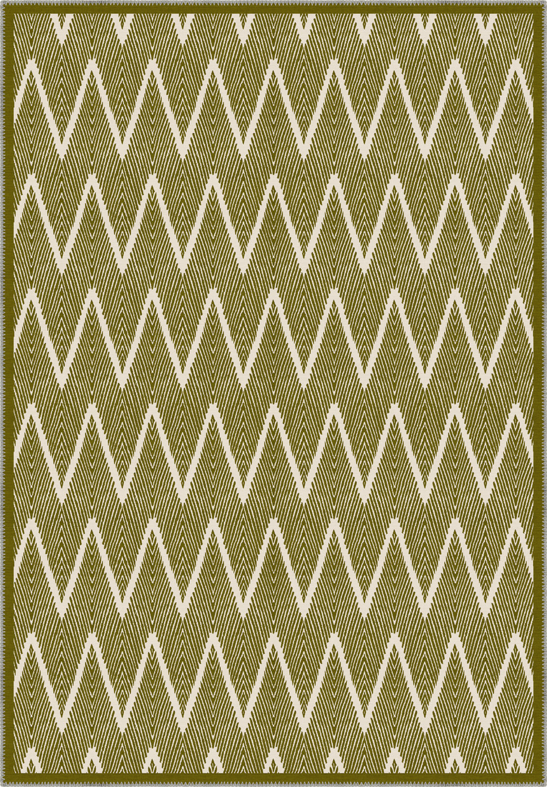 Siena Chevron Green Rug