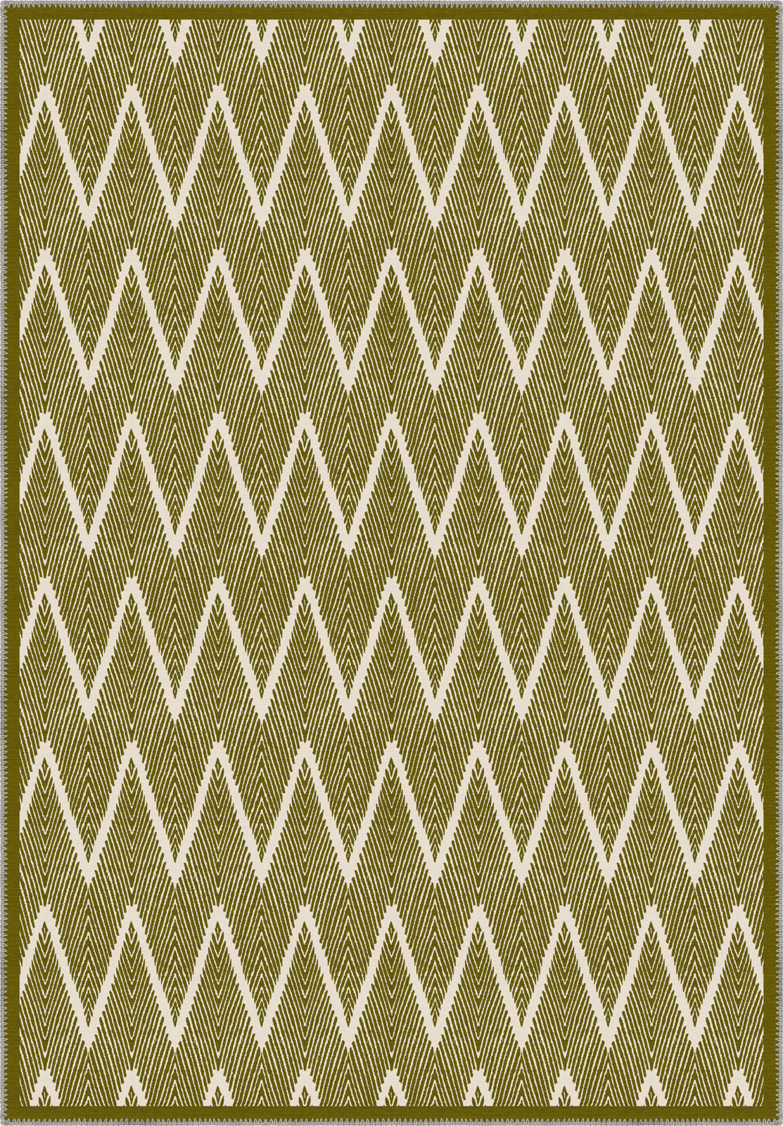 Siena Chevron Green Rug