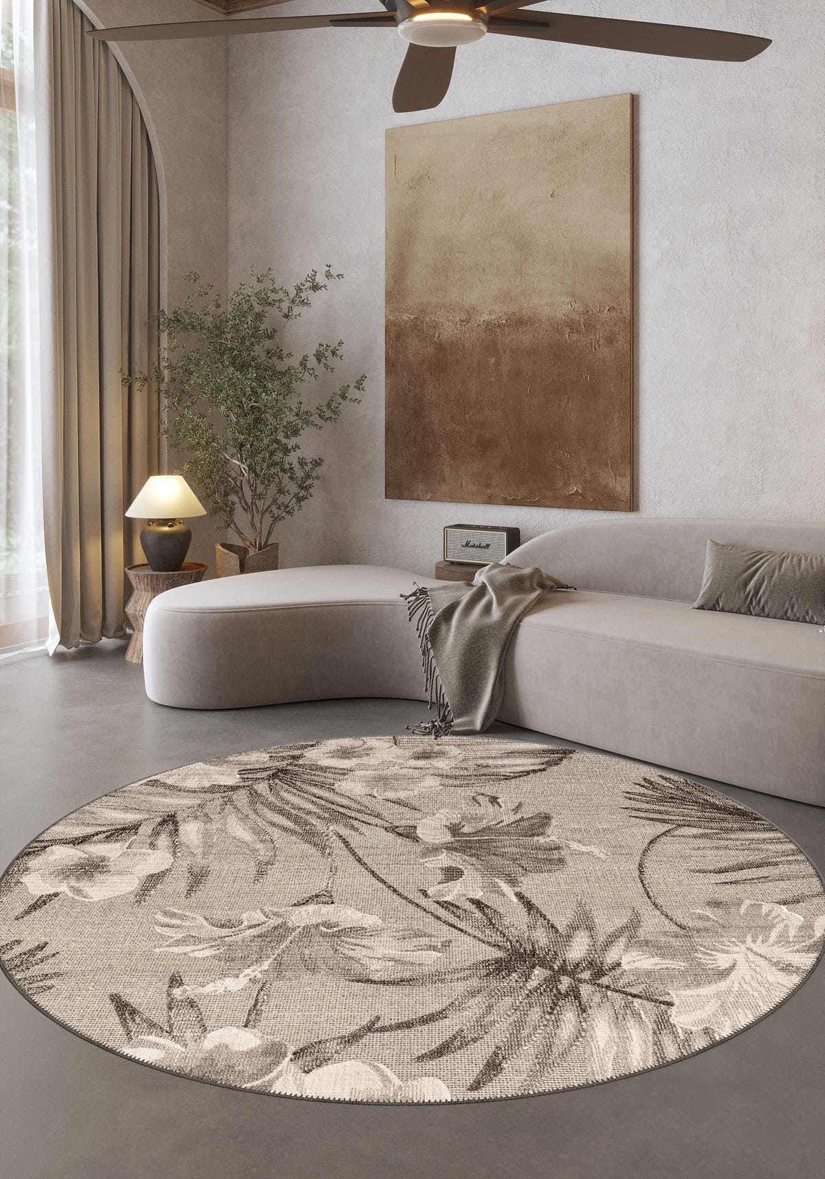 Mira Brown Natural Rug