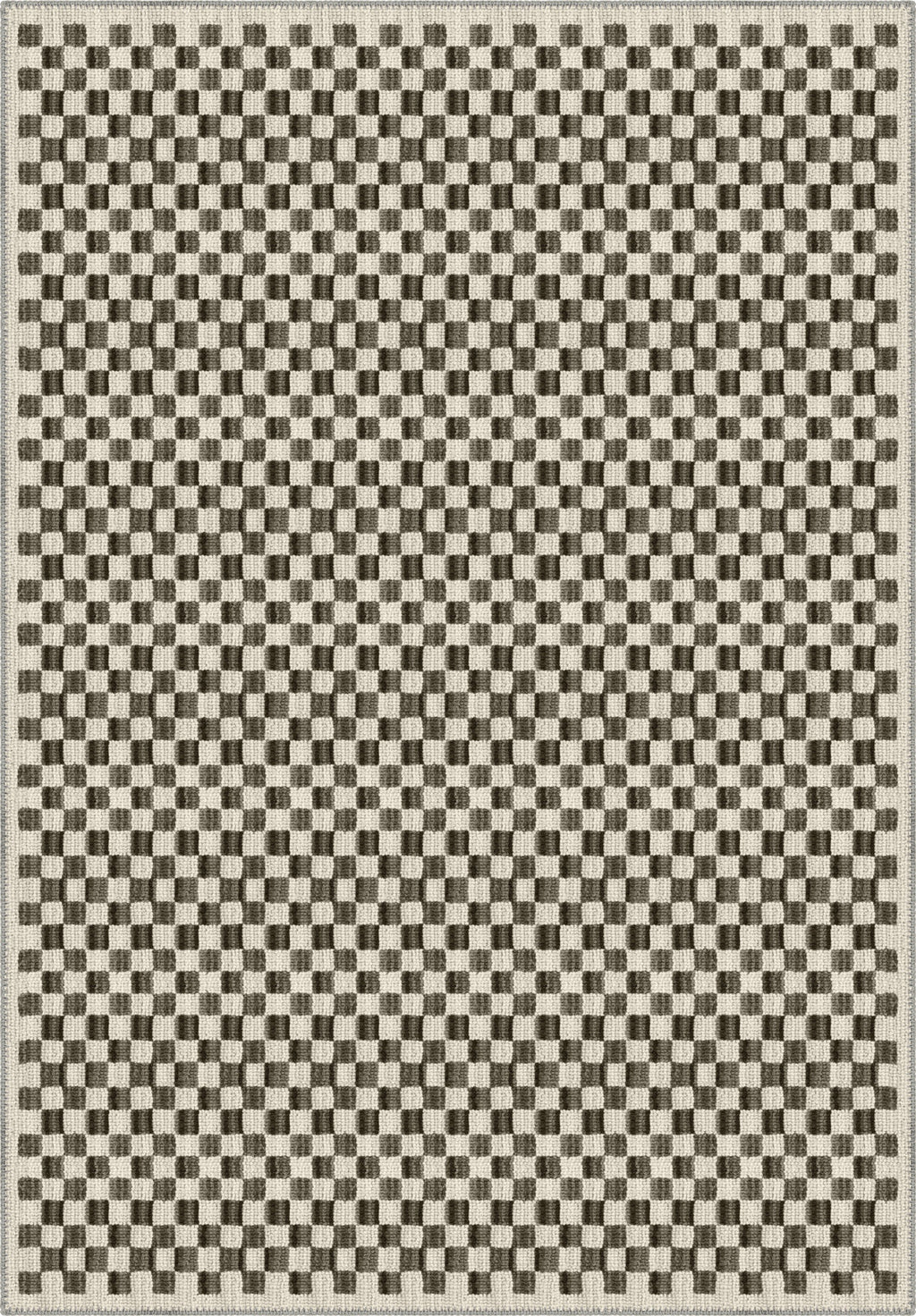 Ophelia Beige Brown Checkered Rug