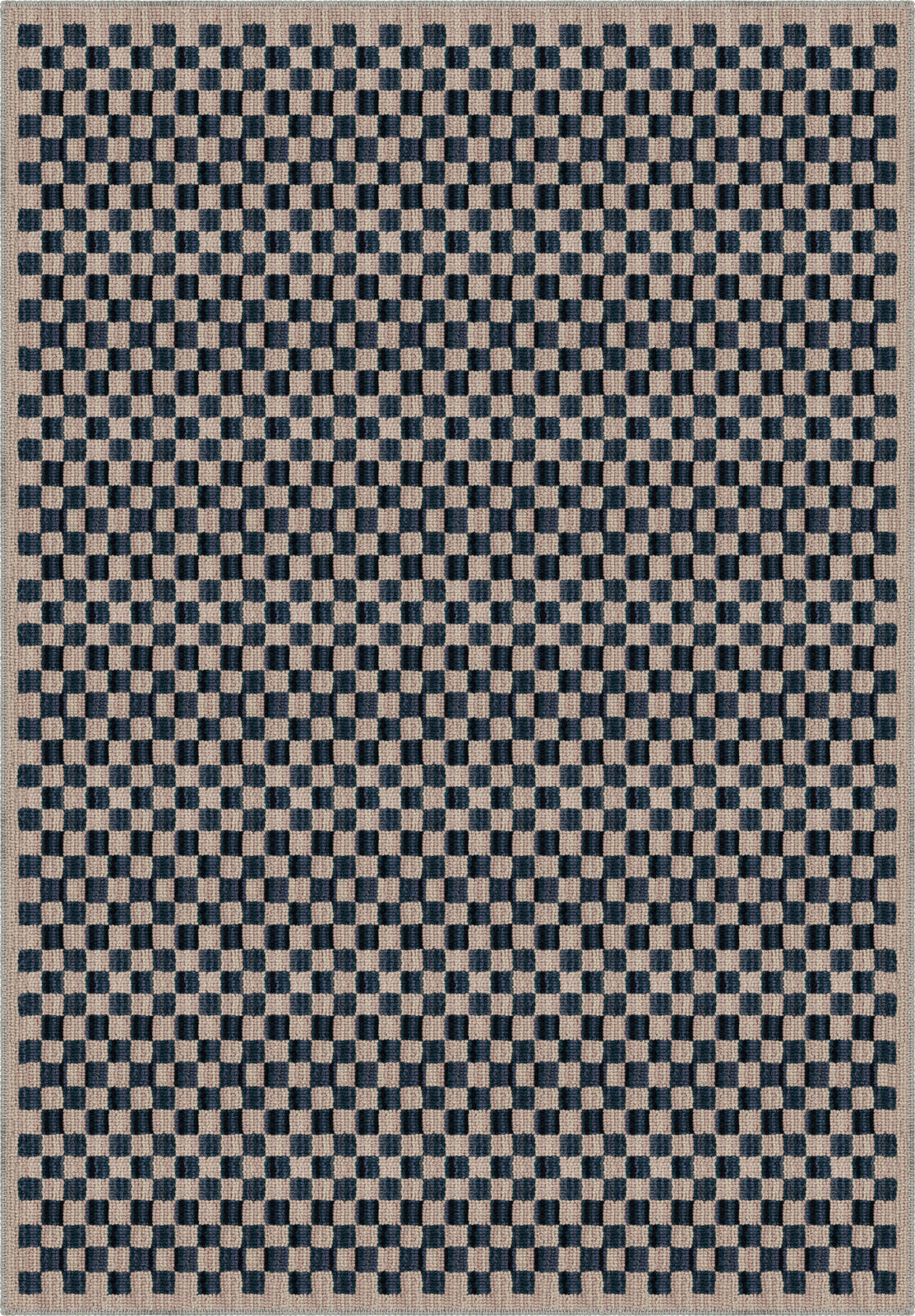 Ophelia Blue Checkered Rug