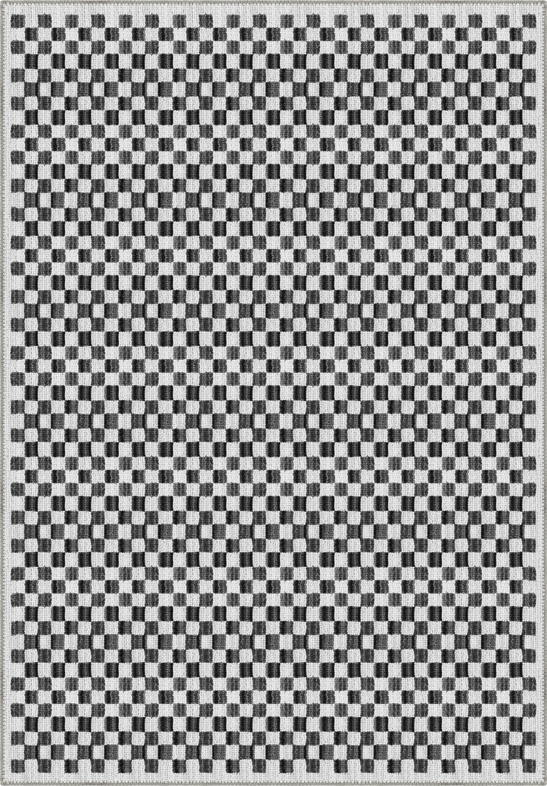 Ophelia Black and White Checkered Rug