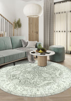 Leonie Washable Green Persian Rug