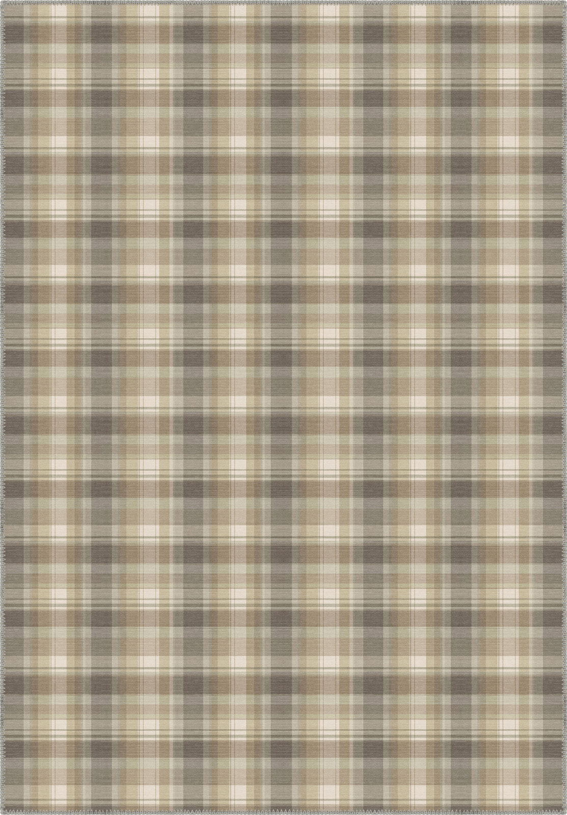Odette Beige Plaid Rug
