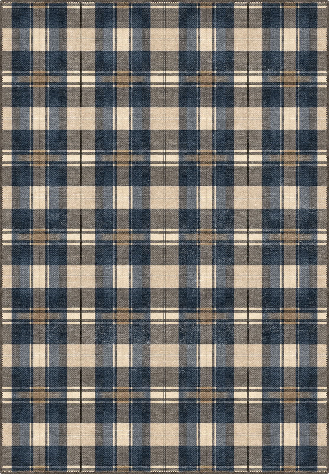 Odette Washable Plaid Rug