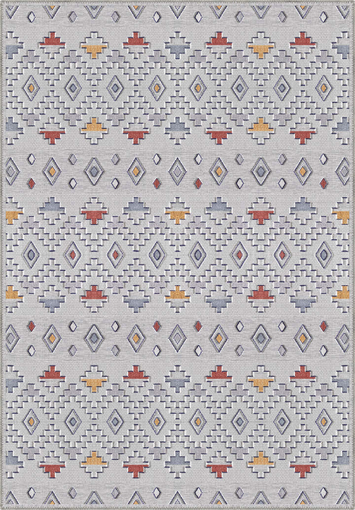 Mateo Grey Aztec Rug