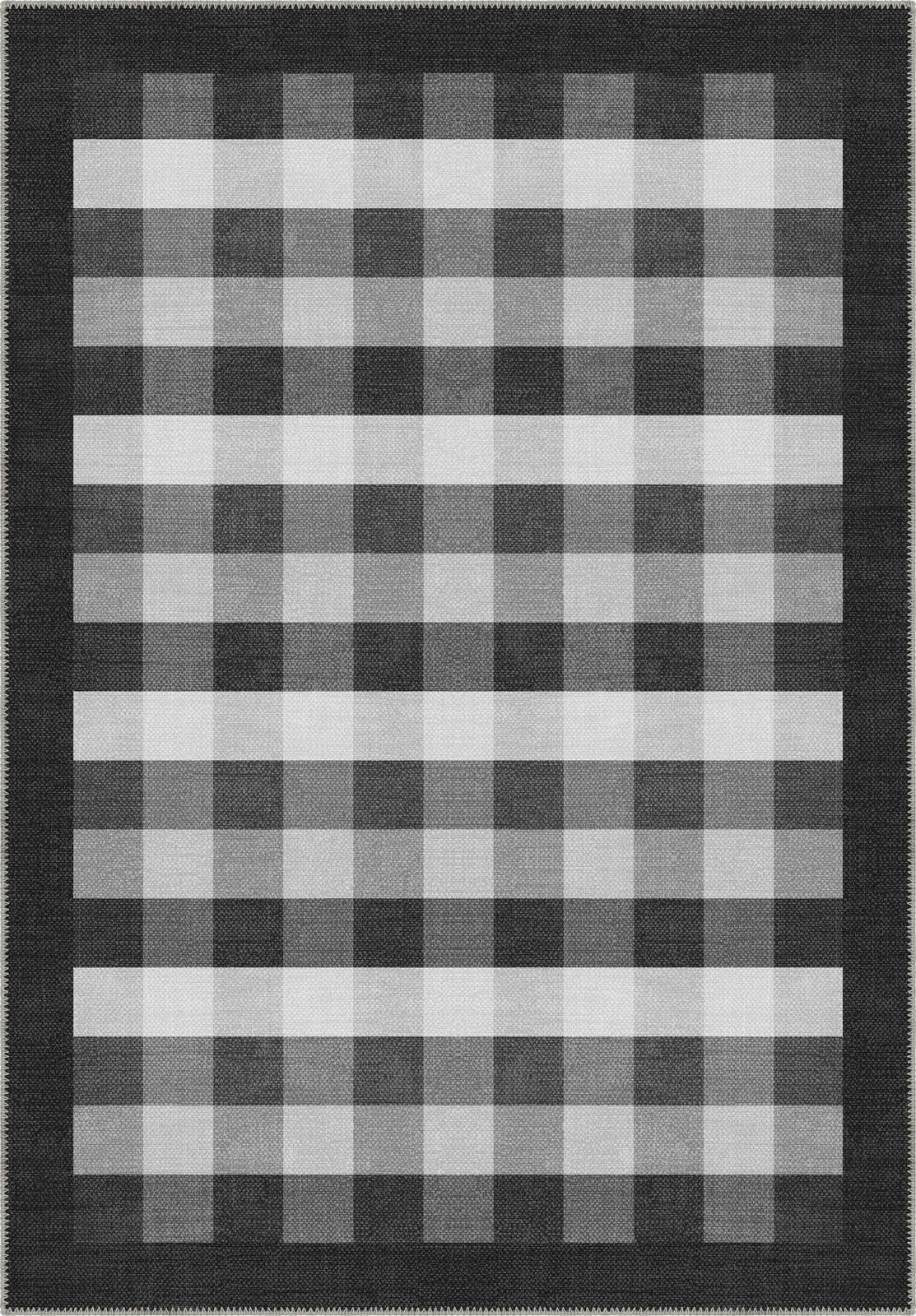 Liam Bordered Anthracite Rug