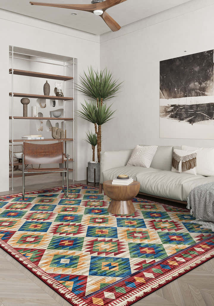 Turkish kilim rug for living room.