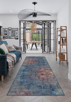 Lydia Brown and Blue Modern Rug