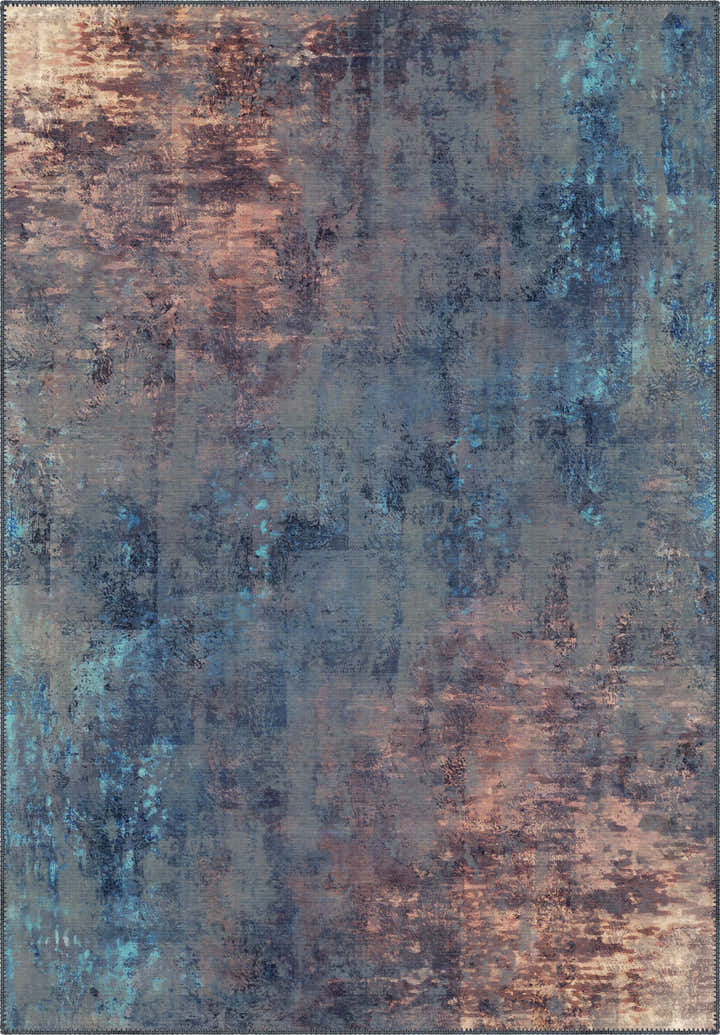 Lydia Brown and Blue Modern Rug