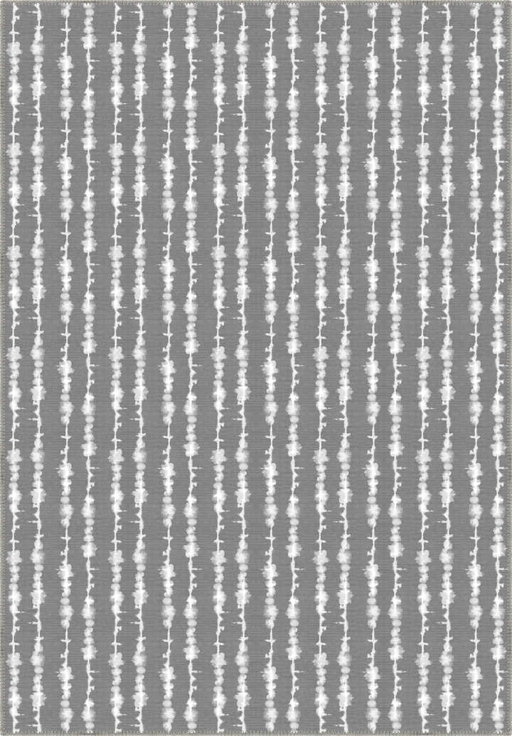 Penelope Grey Striped Washable Rug