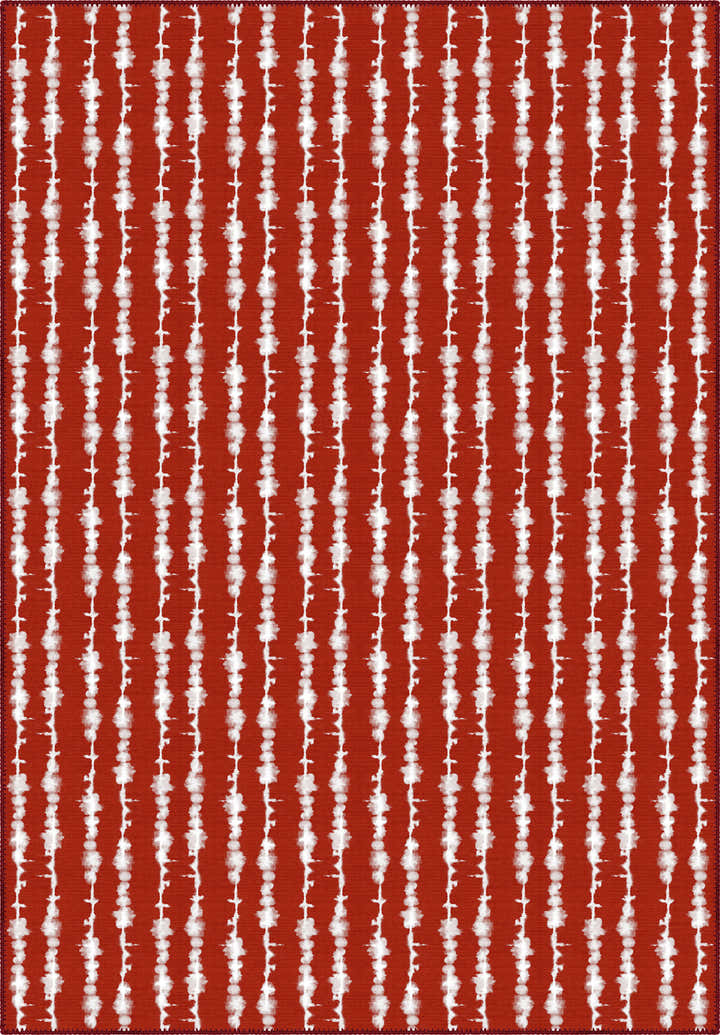Penelope Red Striped Rug