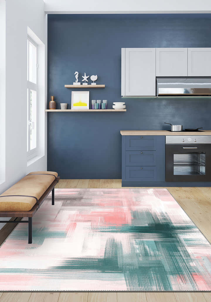 Kasen Abstract Pink Rug
