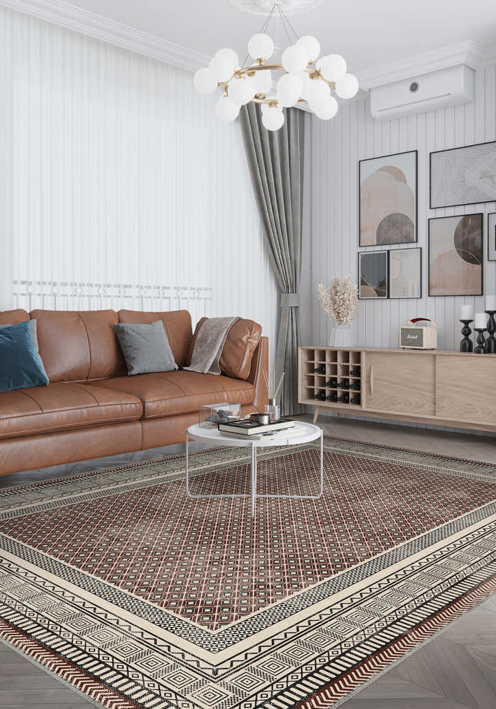 Wynn Bordered Washable Rug