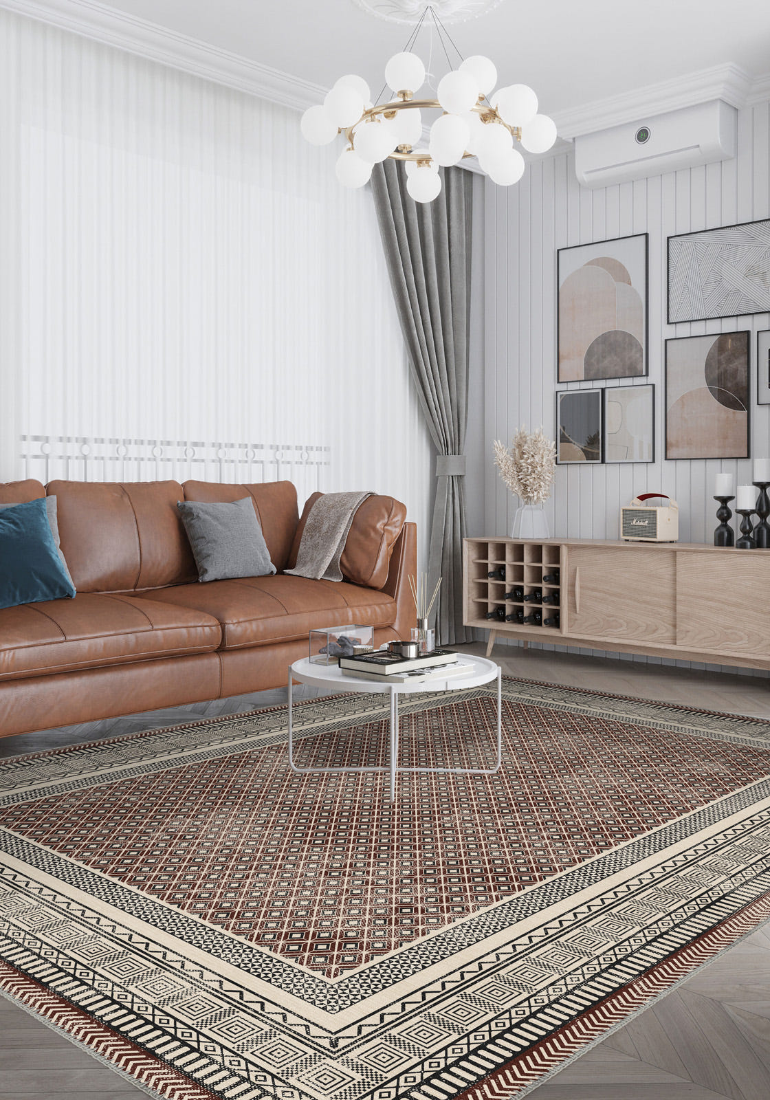 Wynn Bordered Washable Rug