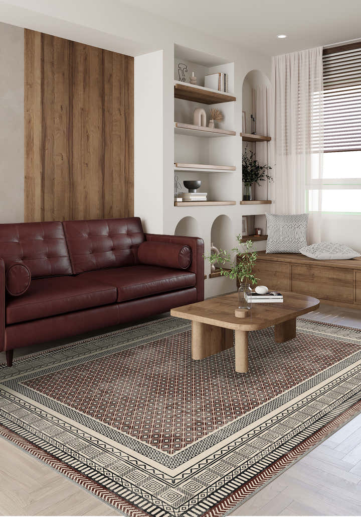 Wynn Bordered Washable Rug