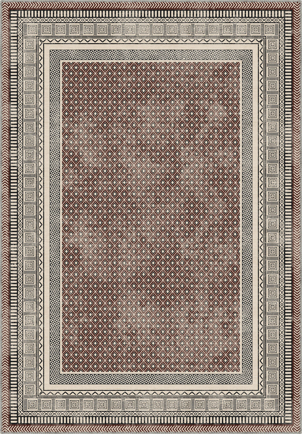 Wynn Bordered Washable Rug