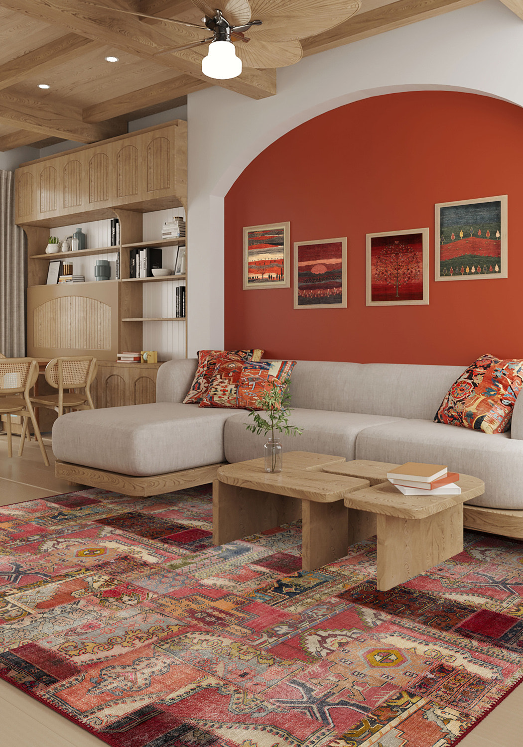 Eamon Colourful Patchwork Rug