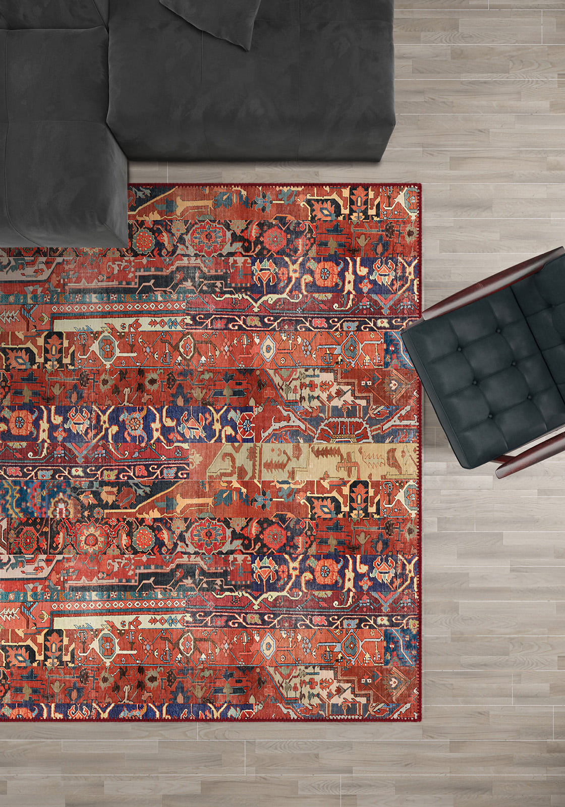 Hawke Patchwork Washable Rug