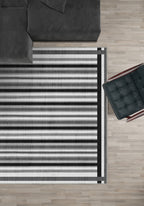 Maris Black and White Modern Rug