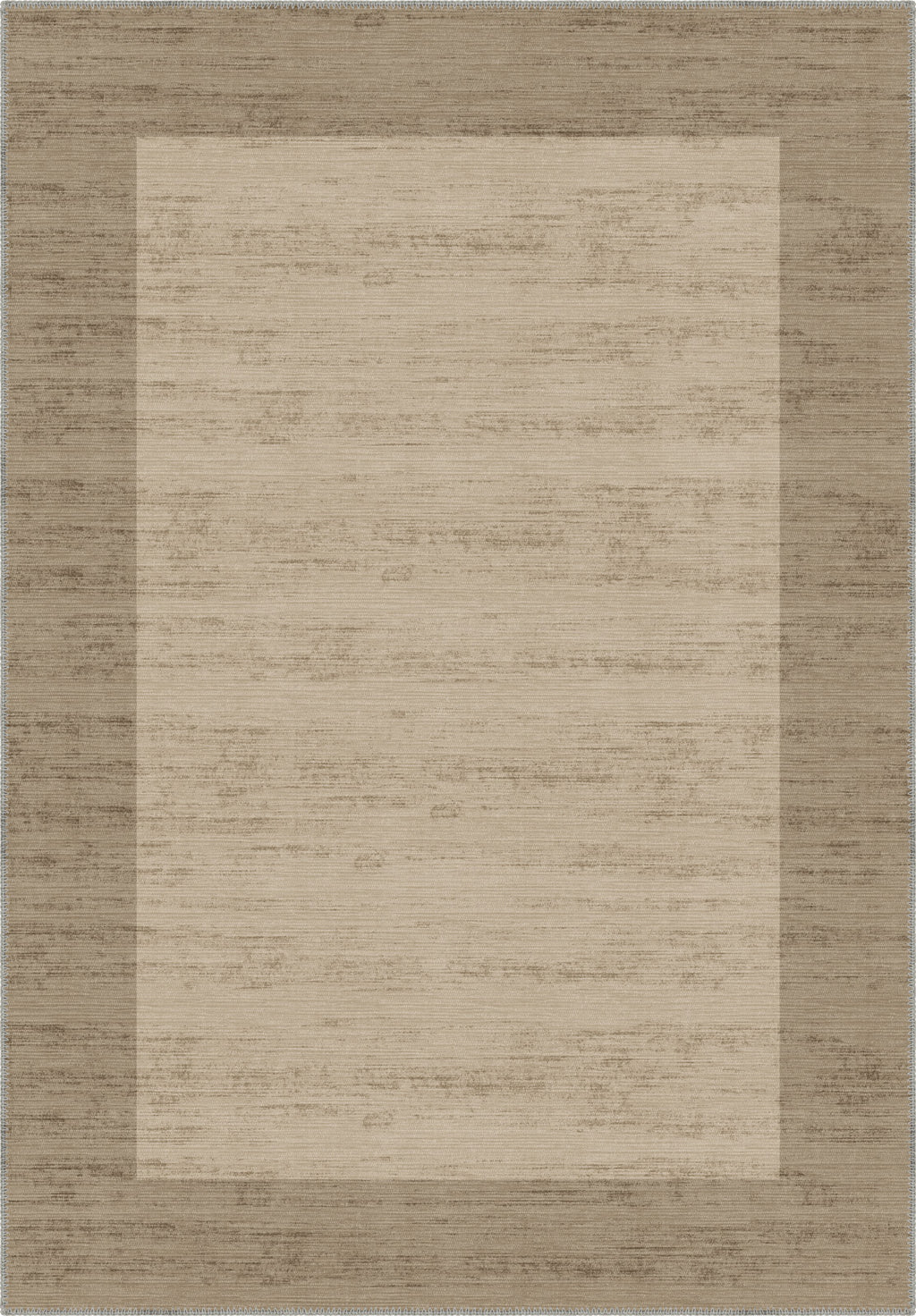 Savannah Bordered Brown Rug