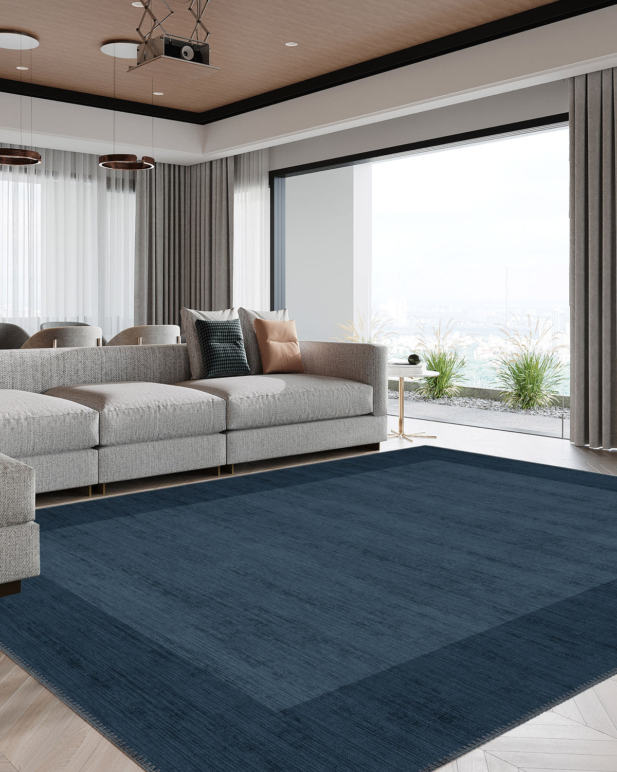 Savannah Blue Washable Rug