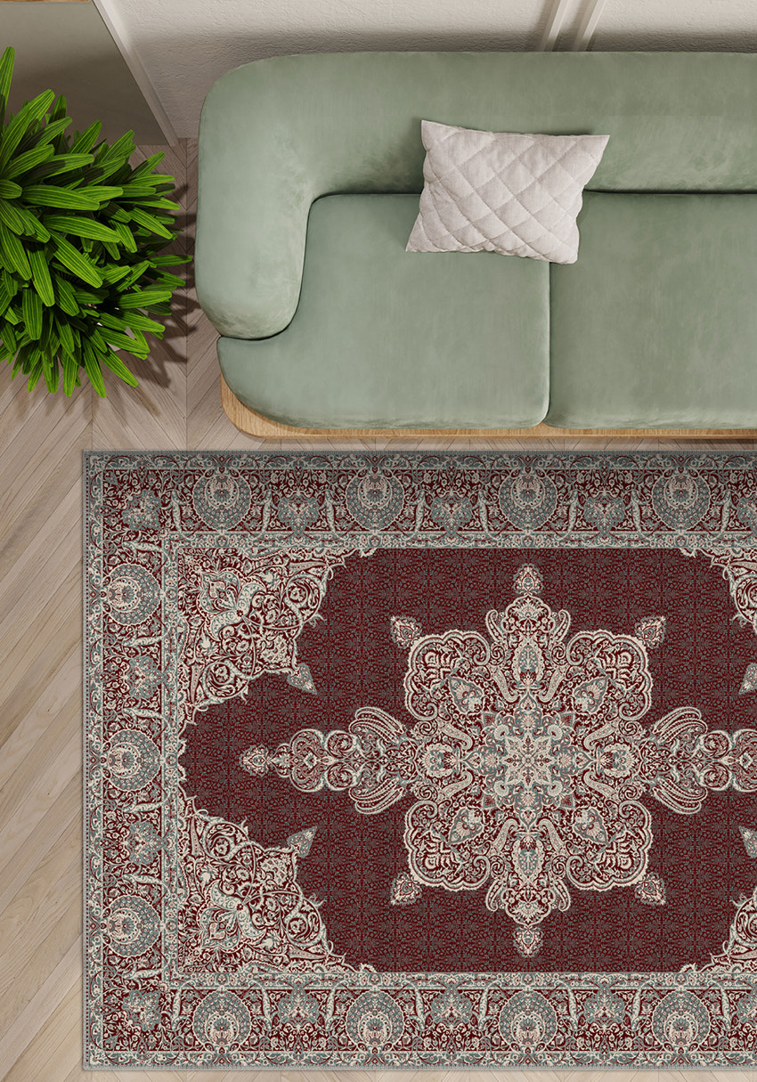 Farinda Burgundy Persian Rug
