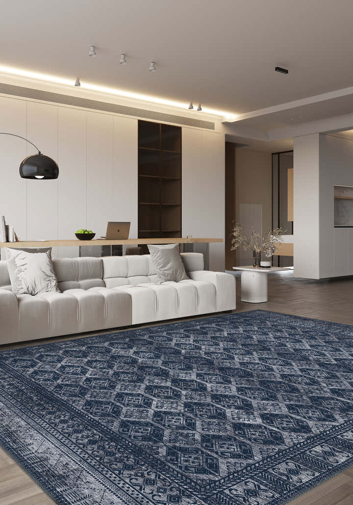 Larona Navy Transitional Rug