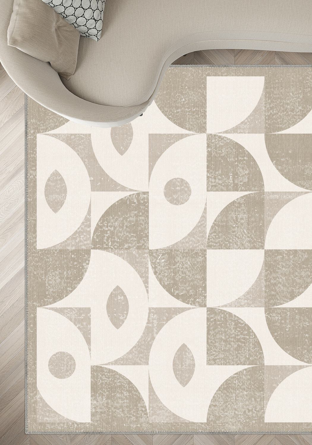 Ondara Beige Geometric Rug