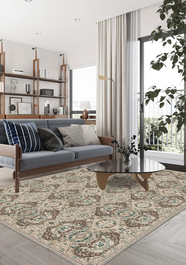 Lysandra Medallion Beige Rug