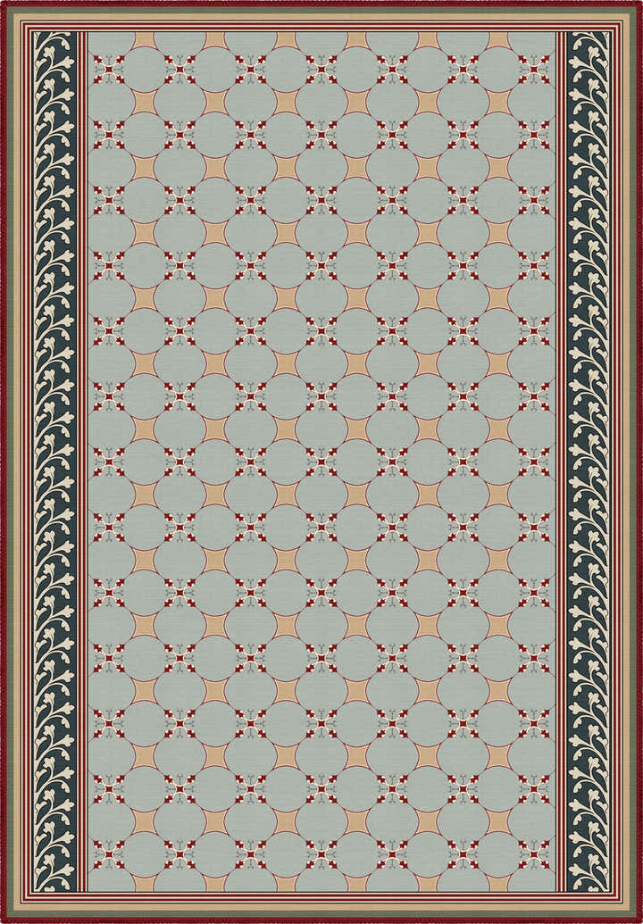 Eloise Vintage Trellis Tile Rug