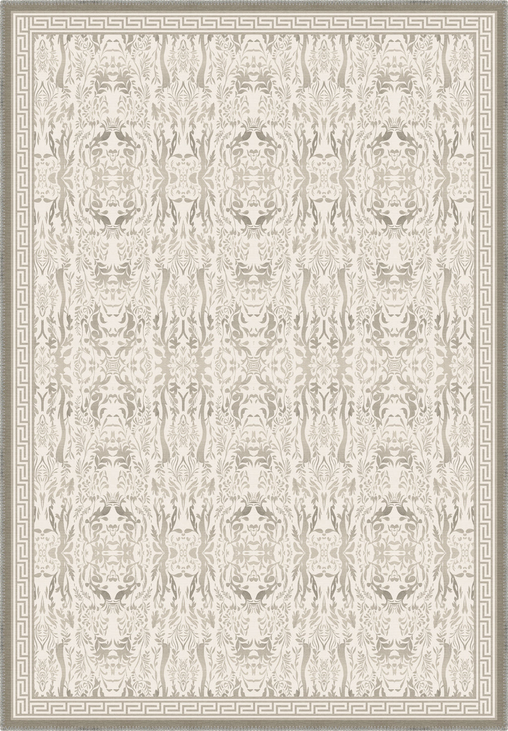 Aveline Beige Distressed Foliage Rug