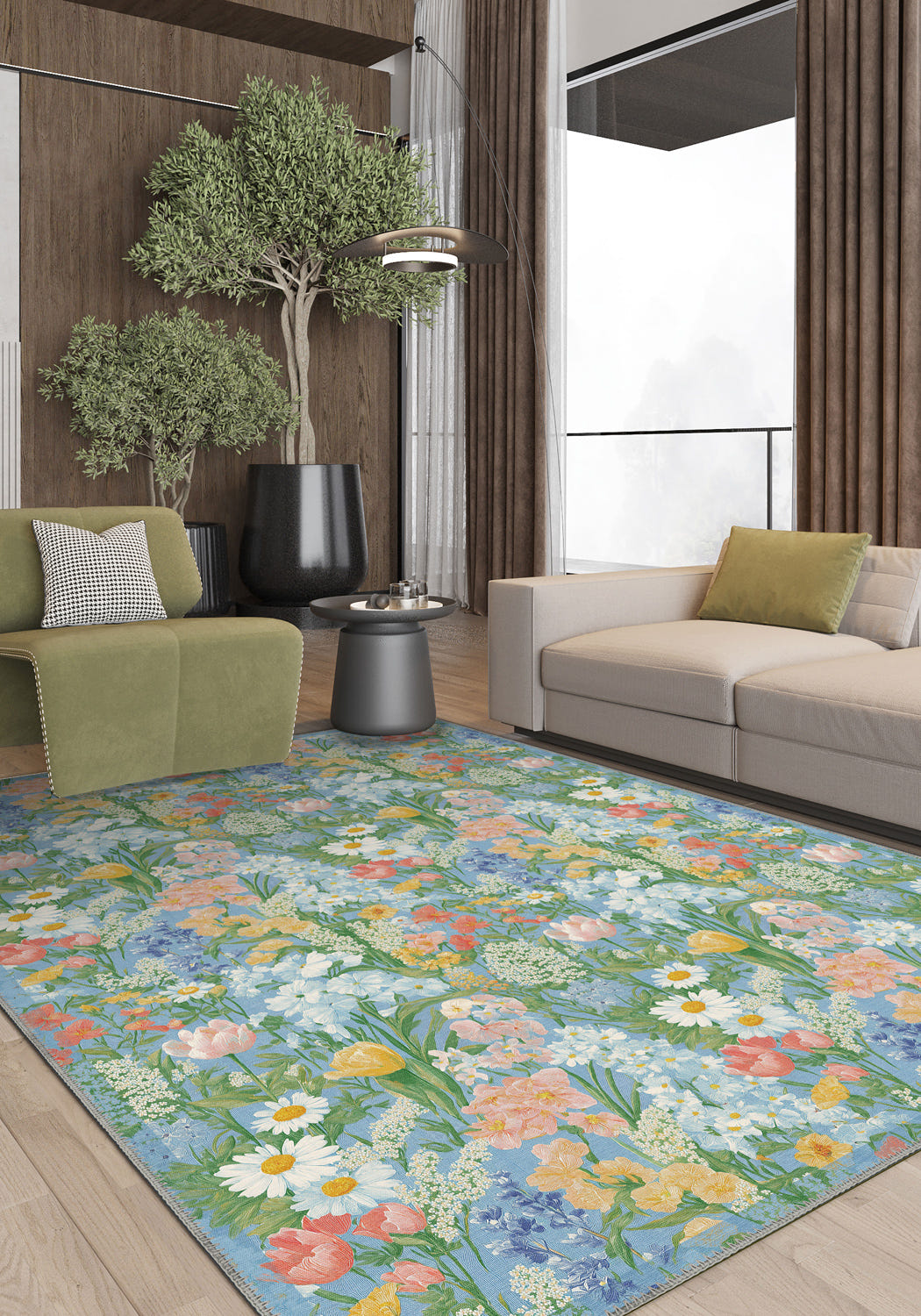 Spring Garden Floral Rug