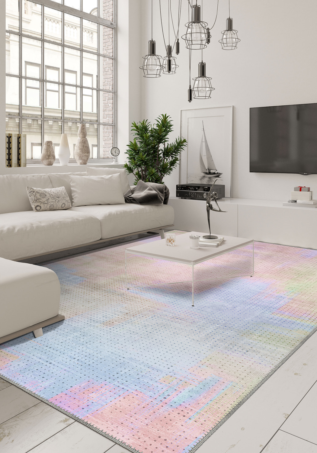 Serene Abstract Pastel Rug