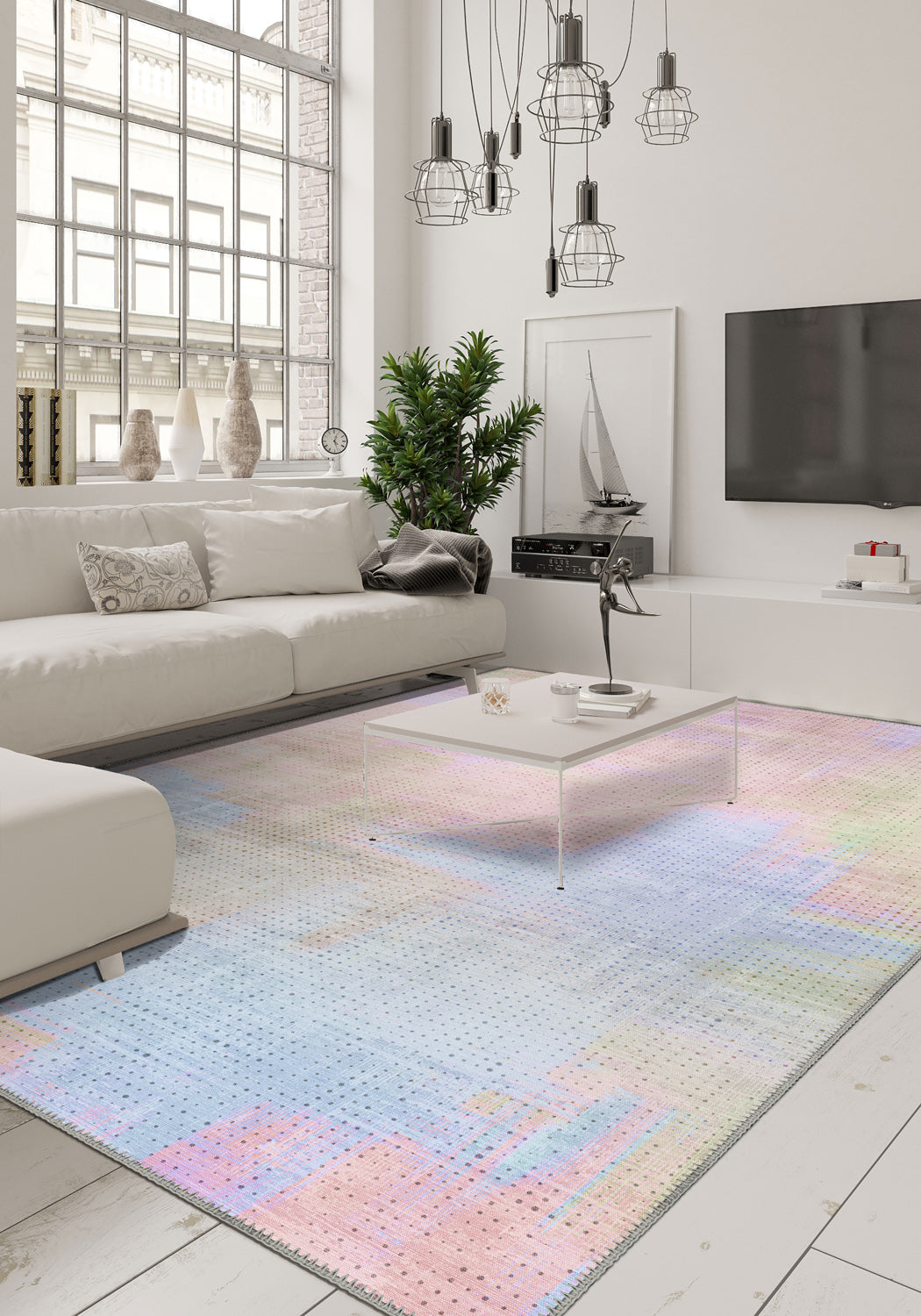 Serene Abstract Pastel Rug