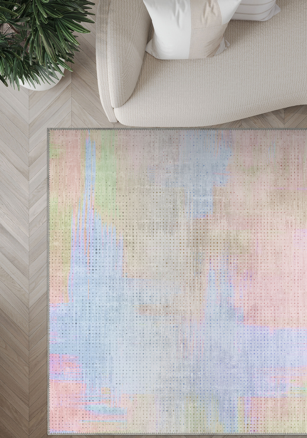 Serene Abstract Pastel Rug