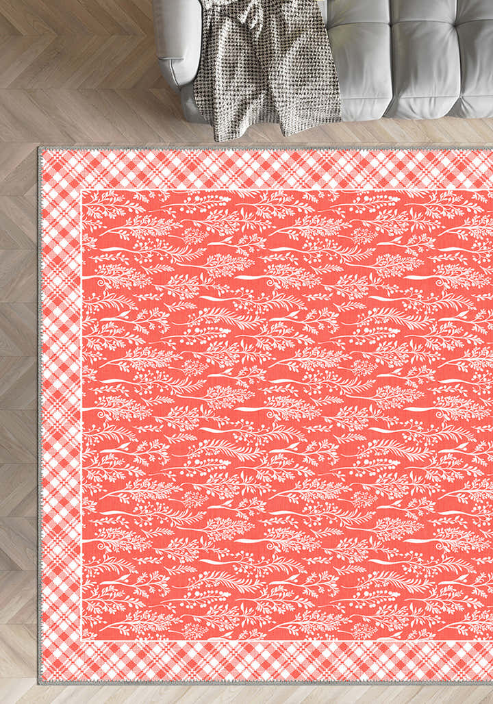 Alder Floral Coral Rug