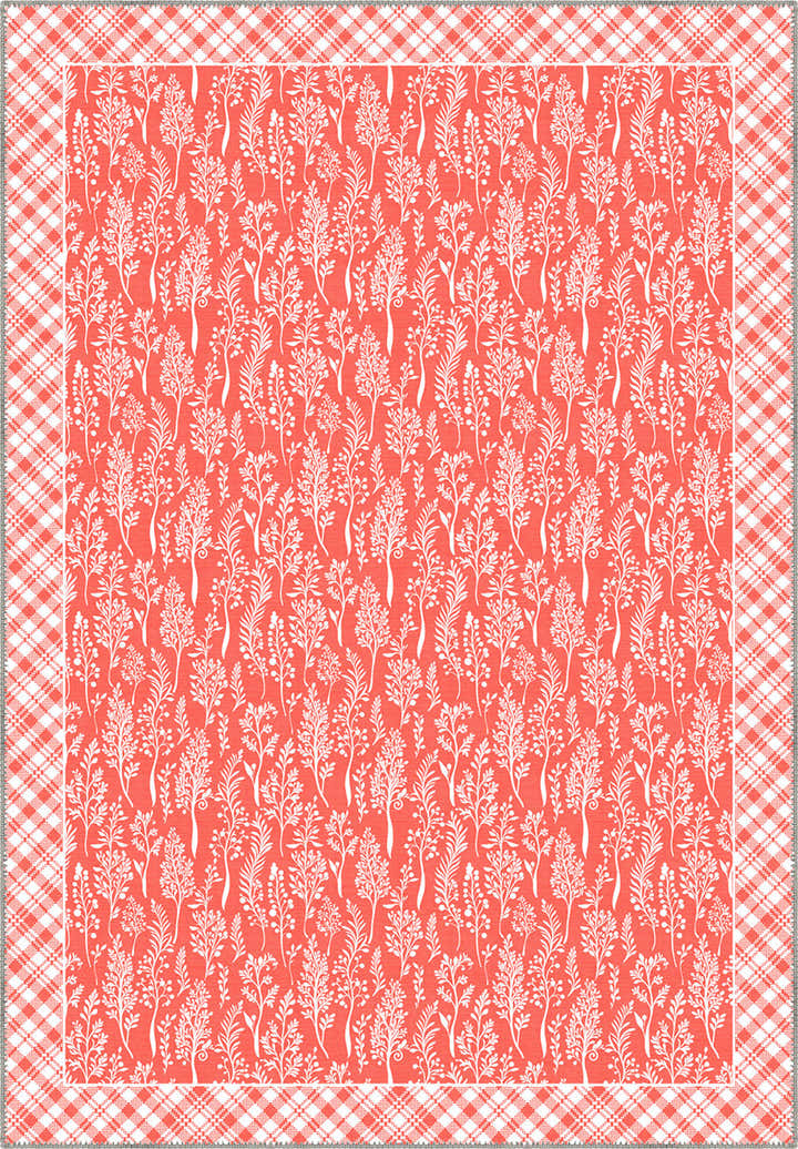 Alder Floral Coral Rug